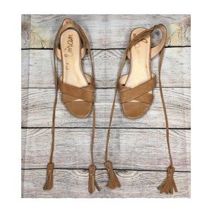 Sam Edelman Wrap Around Suede Wedge Sandals